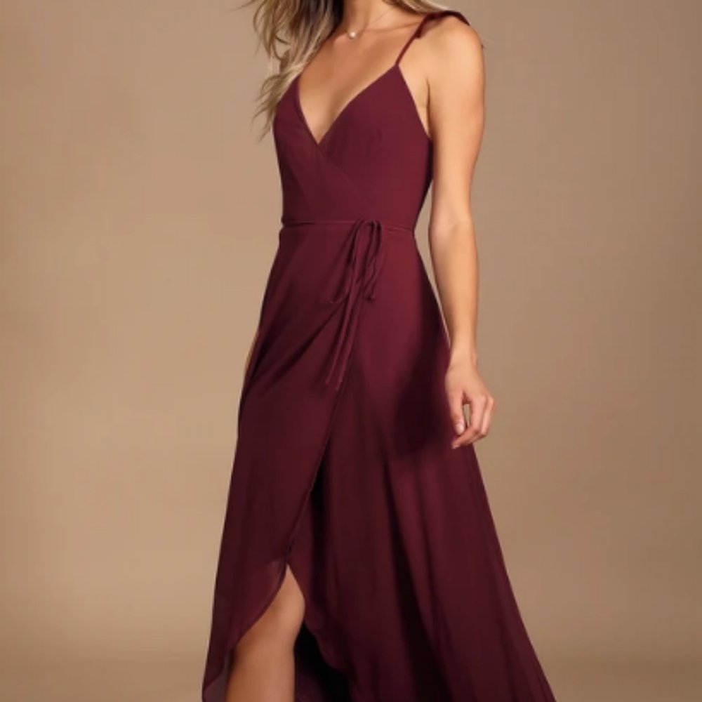 Lulus Burgundy Bridesmaid/Wedding Guest Dress